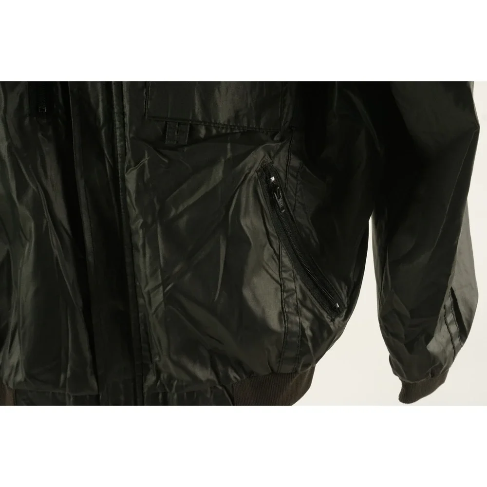 Vintage DynoMax MBA‎ Made in the USA Satin Mechanics Jacket Men's XL Black Nylon